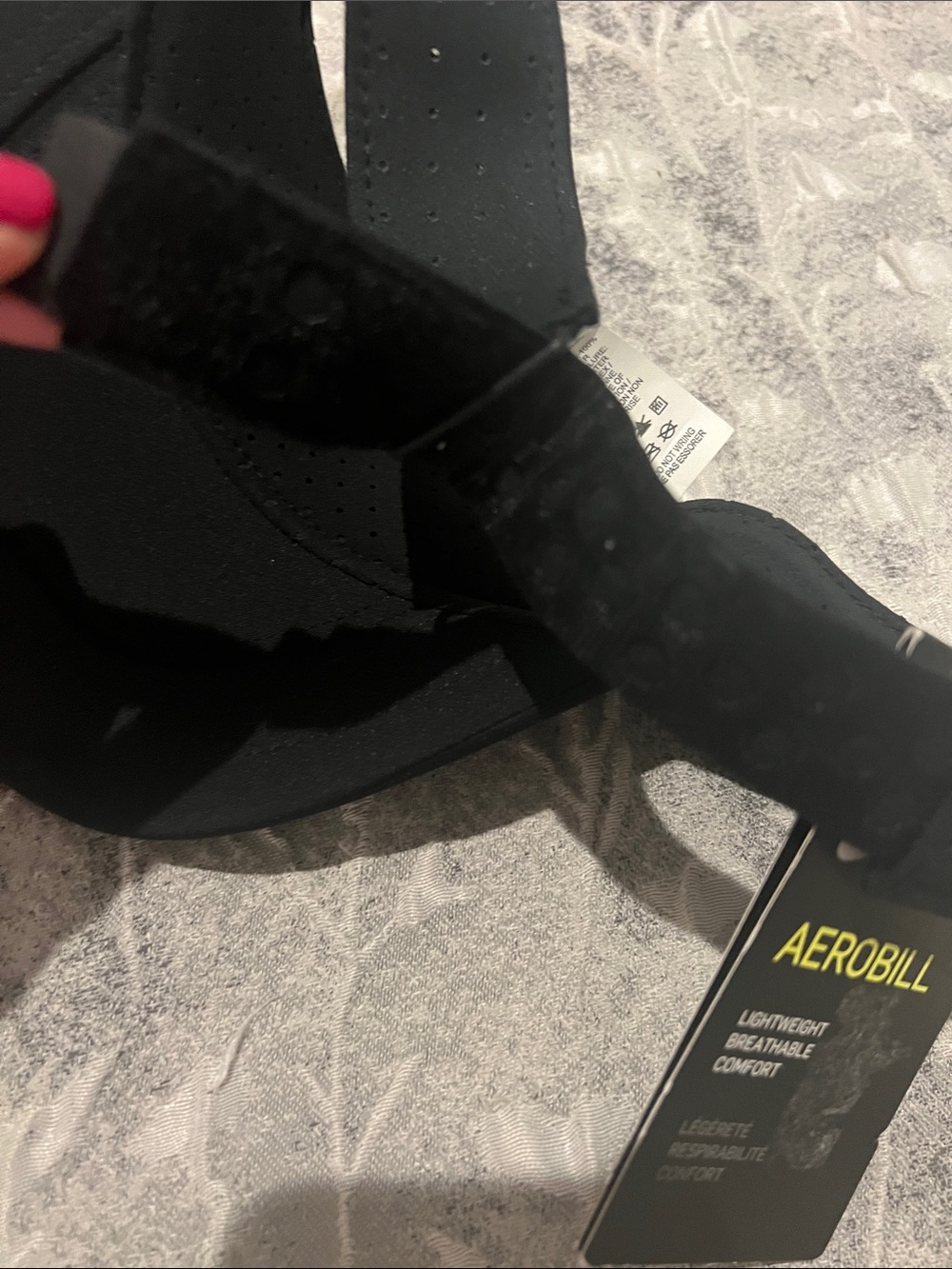 Nike Black Unisex Aerobill Visor with White Swoosh, NEW - Picture 7 of 10